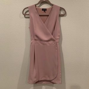 Topshop Light Purple V Neck A Line Mini Wrap Dress